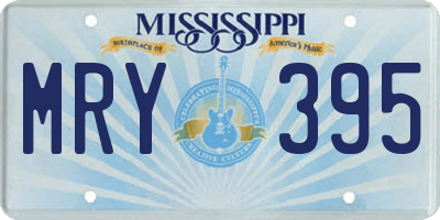 MS license plate MRY395