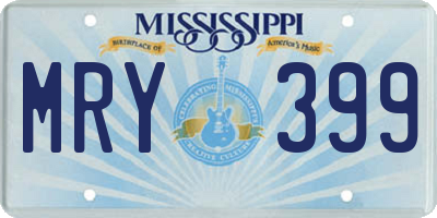 MS license plate MRY399