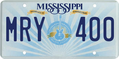 MS license plate MRY400