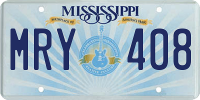 MS license plate MRY408