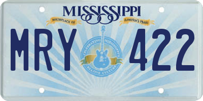 MS license plate MRY422