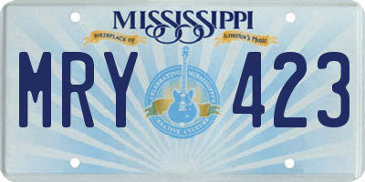 MS license plate MRY423