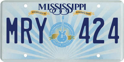 MS license plate MRY424