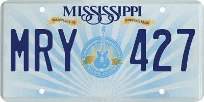 MS license plate MRY427