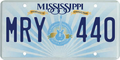 MS license plate MRY440
