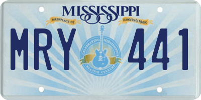 MS license plate MRY441