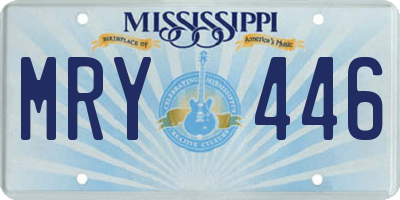 MS license plate MRY446
