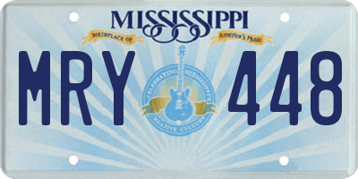 MS license plate MRY448
