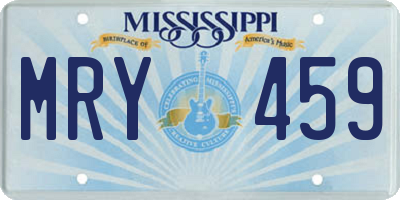 MS license plate MRY459