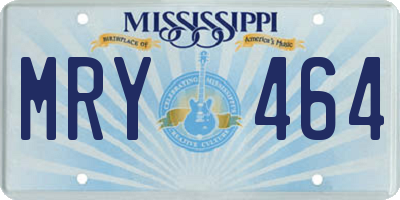 MS license plate MRY464