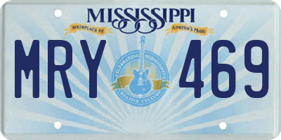 MS license plate MRY469
