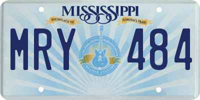 MS license plate MRY484