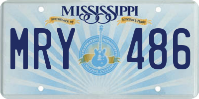 MS license plate MRY486