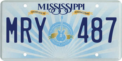 MS license plate MRY487