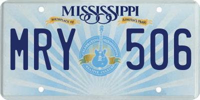 MS license plate MRY506