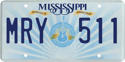 MS license plate MRY511