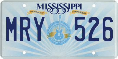 MS license plate MRY526