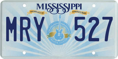 MS license plate MRY527