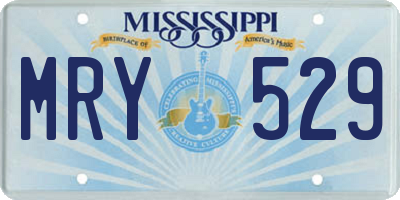 MS license plate MRY529