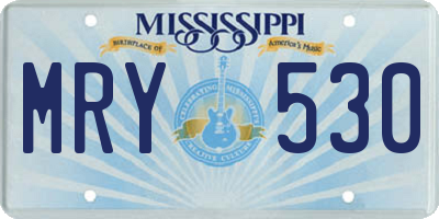 MS license plate MRY530
