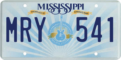 MS license plate MRY541