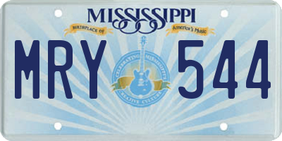 MS license plate MRY544
