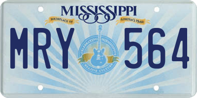 MS license plate MRY564