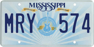 MS license plate MRY574