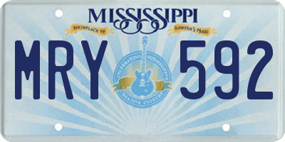 MS license plate MRY592