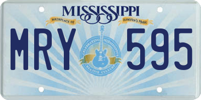 MS license plate MRY595