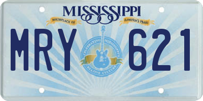 MS license plate MRY621