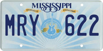 MS license plate MRY622