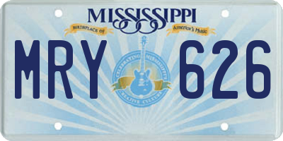 MS license plate MRY626