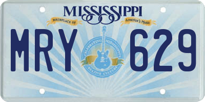 MS license plate MRY629