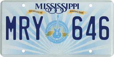 MS license plate MRY646