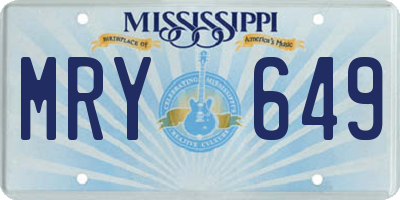 MS license plate MRY649