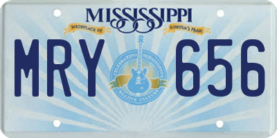 MS license plate MRY656