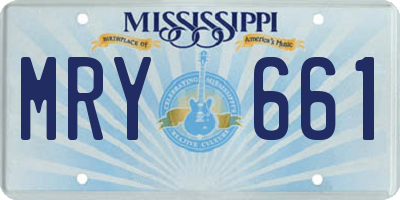 MS license plate MRY661