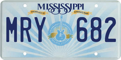 MS license plate MRY682