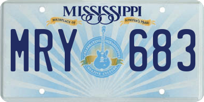 MS license plate MRY683