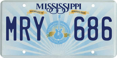 MS license plate MRY686