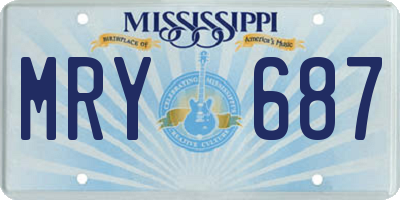 MS license plate MRY687