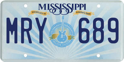 MS license plate MRY689