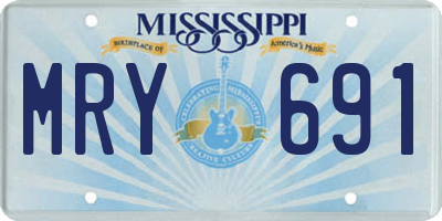 MS license plate MRY691