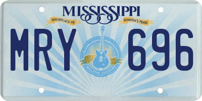 MS license plate MRY696