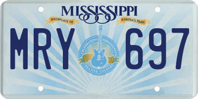 MS license plate MRY697