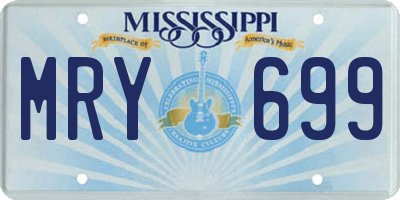 MS license plate MRY699