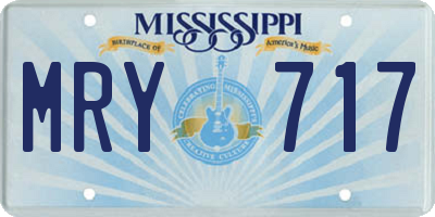 MS license plate MRY717