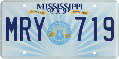 MS license plate MRY719