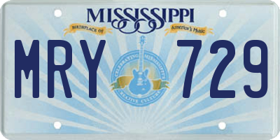 MS license plate MRY729